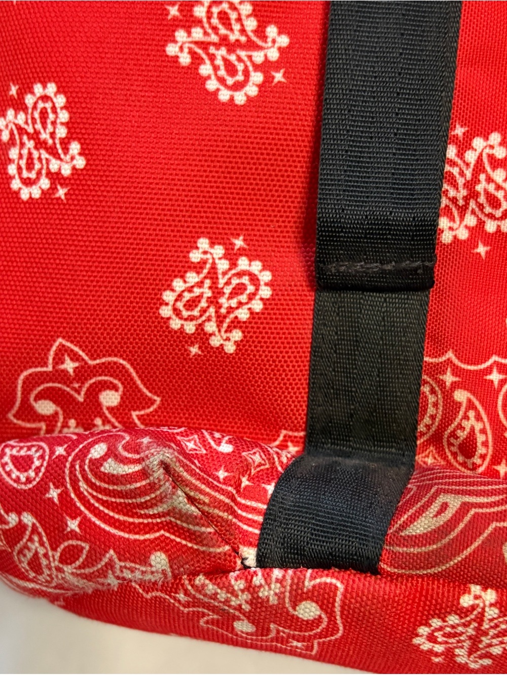 SPRAYGROUND Red Bandana Print Drawstring Backpack - Picture 7 of 16